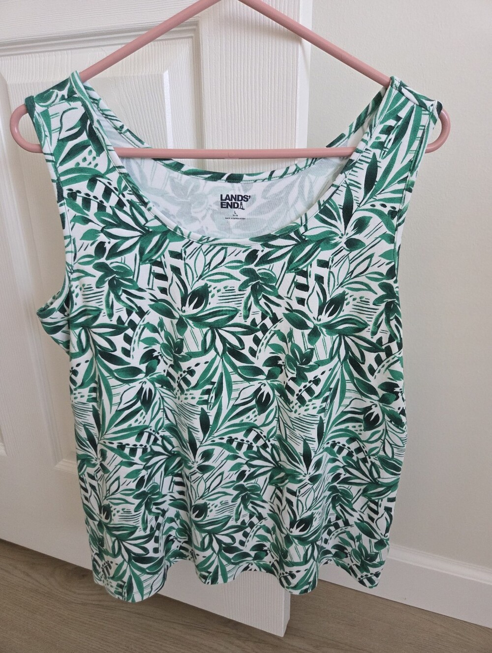 Lands' End Cotton Tank Top Size Large